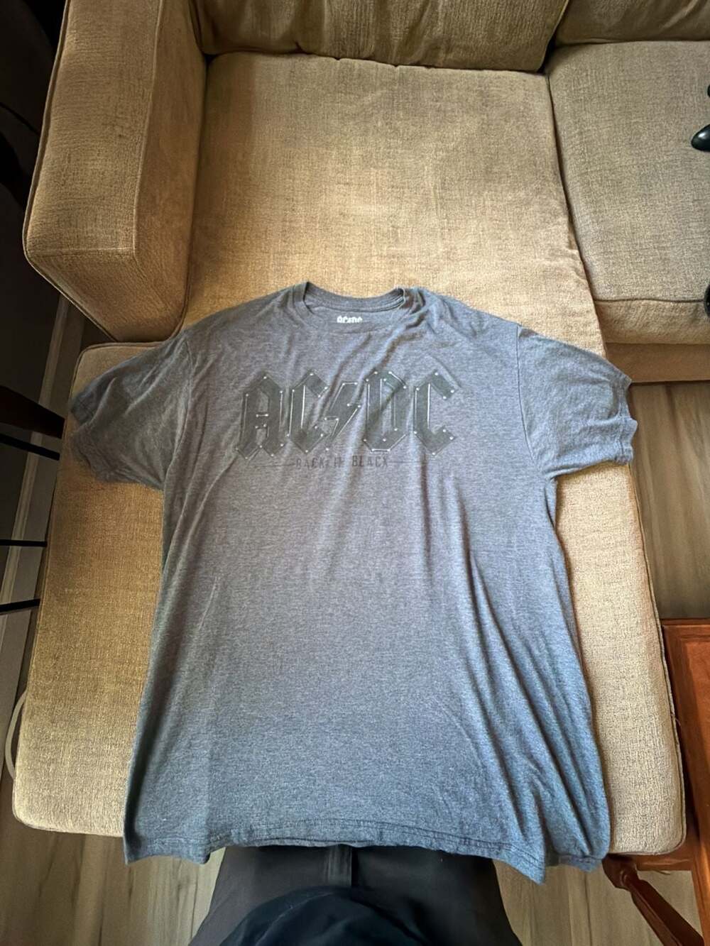 AC/DC Back In Black Graphic T-Shirt Gray Heather